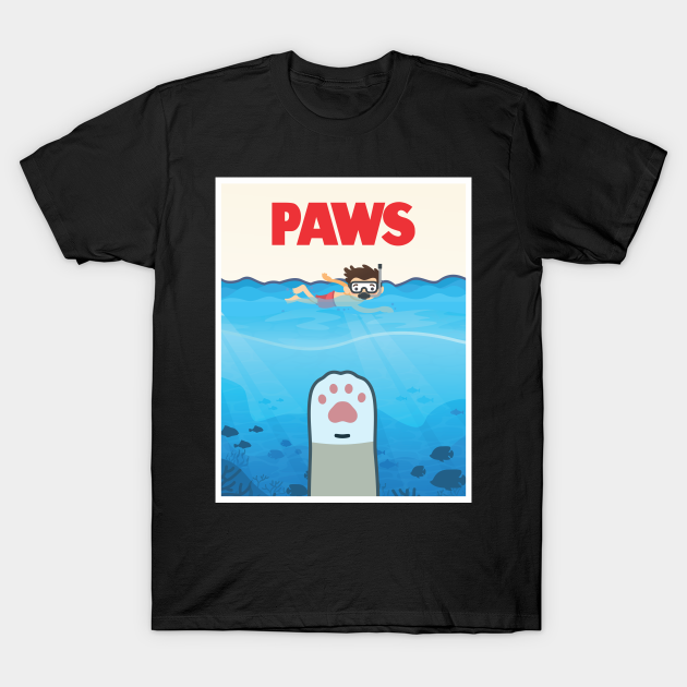 paws tshirt jaws parody
